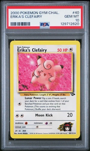 Erika's Clefairy #40 2000 Pokemon Gym Challenge PSA 10