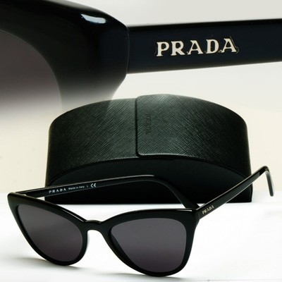 Prada Sunglasses 2019 Cat Eye Black Glossy PR01VS SPR 01V  display picture 2