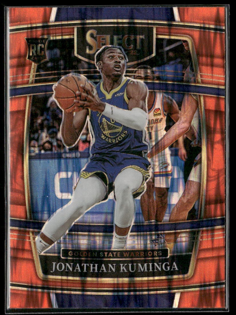 2021-22 Panini Select Jonathan Kuminga Orange Flash Prizms Rookie #28