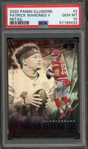PATRICK MAHOMES II PSA 10 GEM MT 2020 PANINI ILLUSIONS FOOTBALL #2 RETAIL CHIEFS