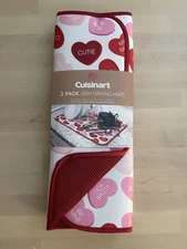 Cuisinart Dish Drying Mat Set Of 2 Hearts Cute 16in X 18in 