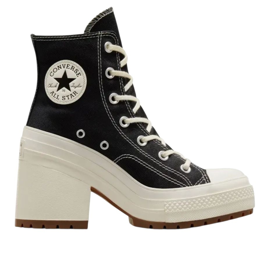 Women's Converse Chuck 70 De Luxe Heel Shoes Black/Egret Size W8 A12575C