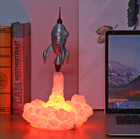 3D Rocket Night Light – Glow Moon Lamp with Breathing LED Cool Space Kids Gift