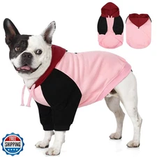 AOFITEE Medium Dog Hoodie, Warm Dog Sweater with Hood for Fall Winter, Soft D