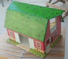 Original 1960's MARX Metal HAPPI TIME Litho BARN