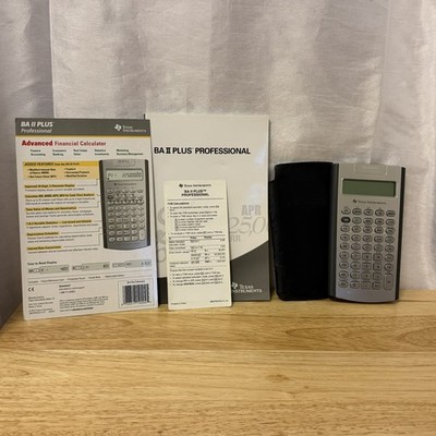 Texas Instruments BA II Plus Professional Financial Calculator, Silver, Tested