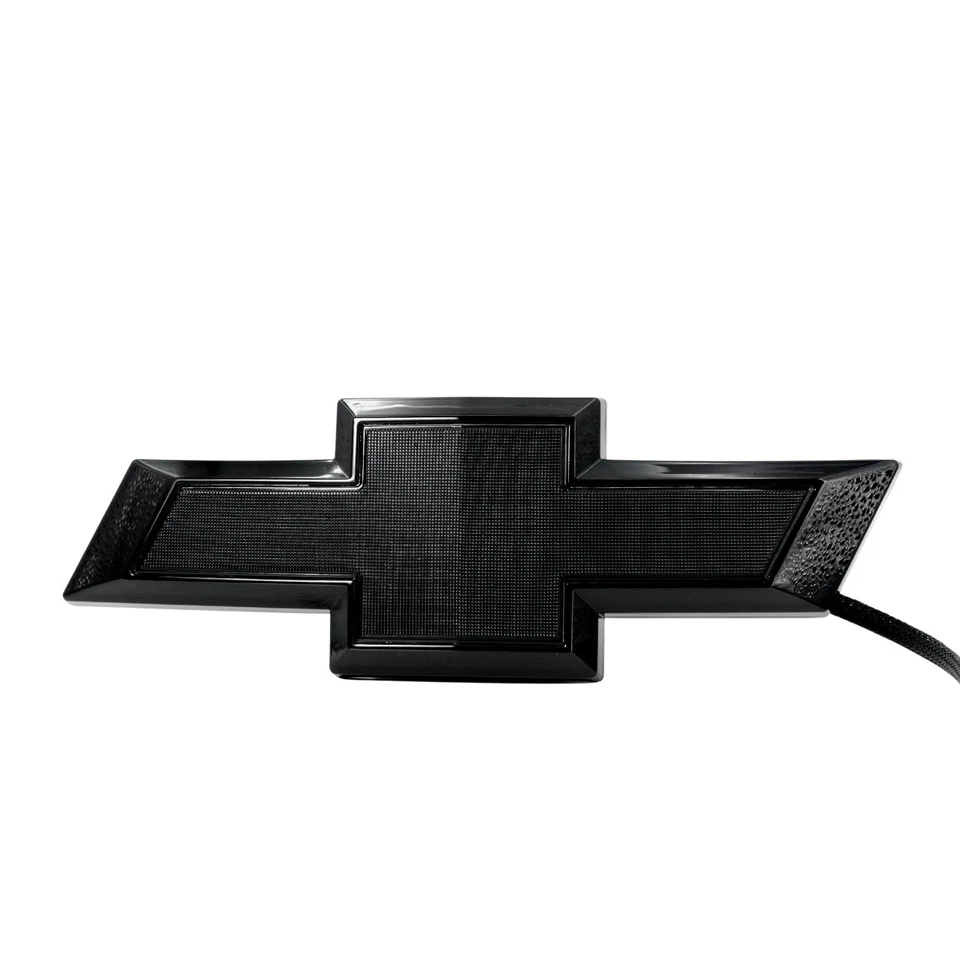 2016-2018 Chevy Silverado LED Lighted Front Grille Emblem Black Bowtie Badge - Image 2 of 4