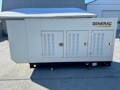 #ad 80KW Generac Nat Gas LP Generator Enclosed 3PH 398hrs Tested $11000.00