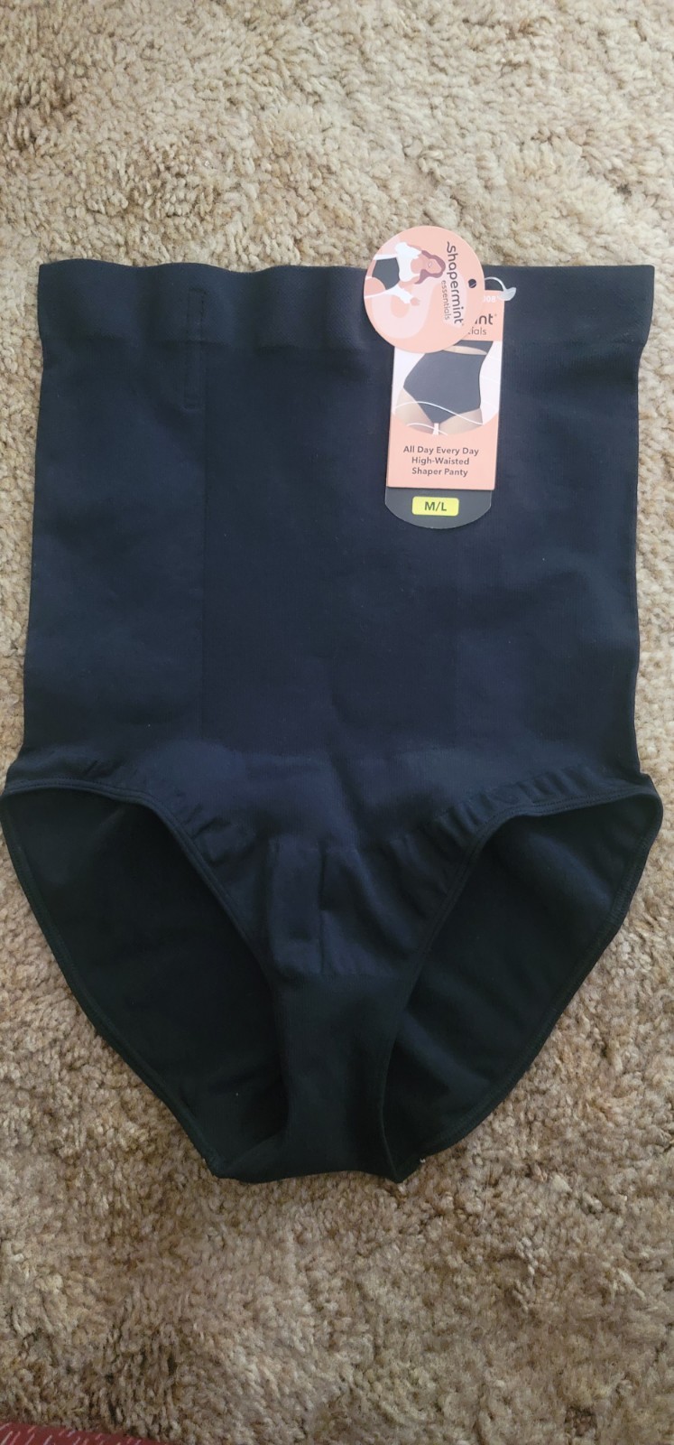 NEW Shapermint Essentials All Day Every Day High-Waisted Shaper Panty Black M/L thumbnail 2