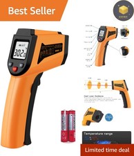 Versatile Laser Temperature Gun with Adjustable C/F Settings - Instant Readings