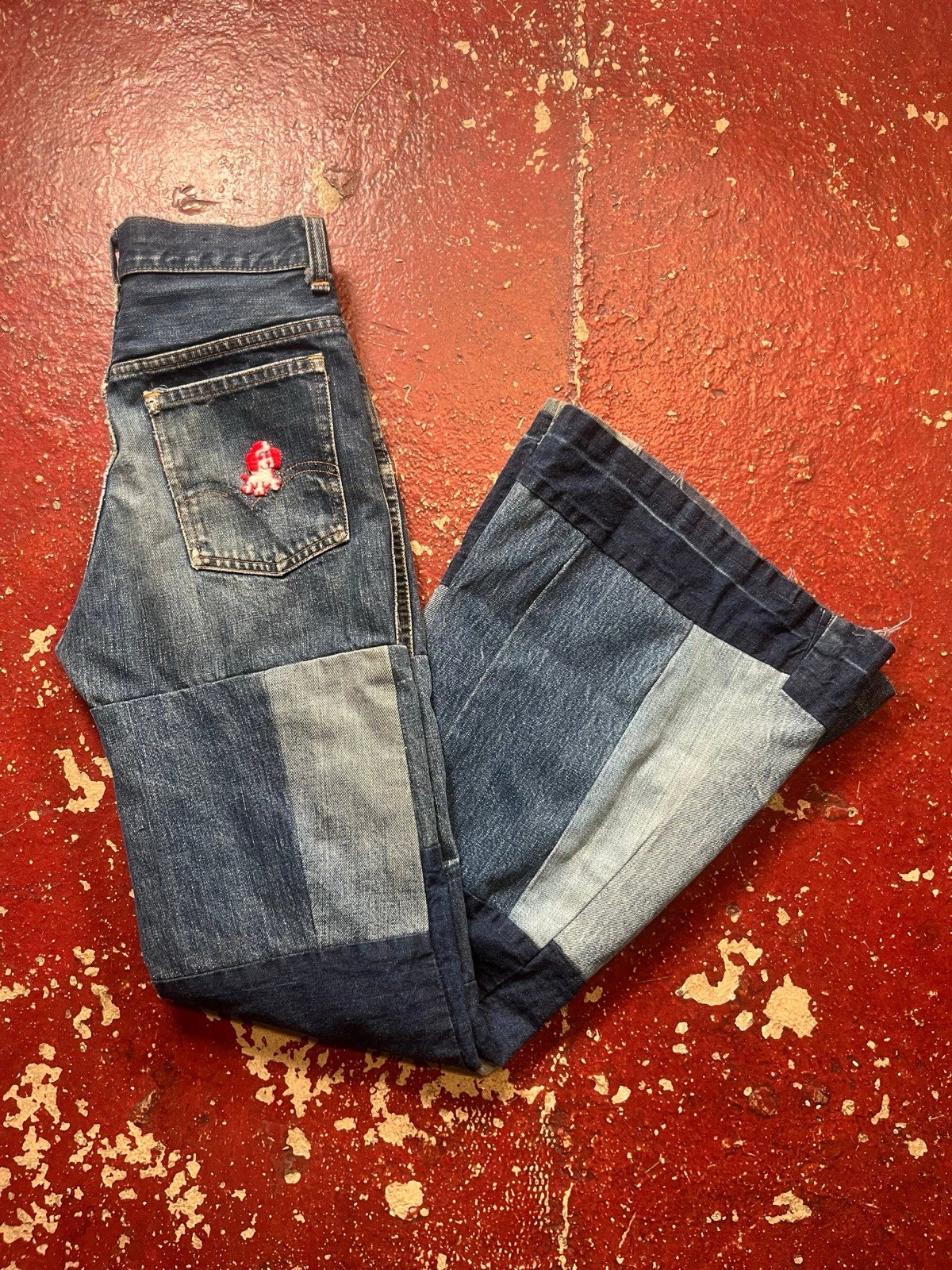70s Levi’s Patchwork Bell Bottom Jeans - image 3