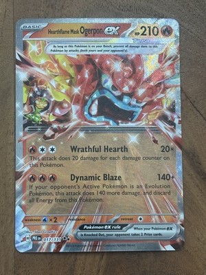 Pokemon TCG Hearthflame Mask Ogerpon Ex 017/131 Prismatic Evolutions Double Rare