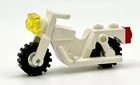 LEGO White Motorcycle Town with Trans-Clear Wheels with Black Tires inv.572