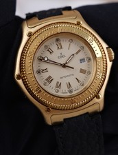 Ebel Discovery Automatic 893913 Original Papiere + Box 18k Gold Creme Dial