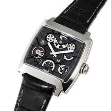 Tag Heuer Monaco V4 WAW2080 Black Skeleton Dial Titanium One of 200 Men's Watch 4