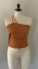 Rick Owens SS05 Scorpio strappy draped orange tank top size 8