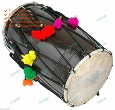 New Punjab Bhangra Dhol Wedding Mango Wood Musical Instrument With Bag