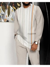 Men's Plus Size 2pcs Ethnic Tribal Print Suit Set - XL to 6XL XL/XXL/XXXL/4XL/5