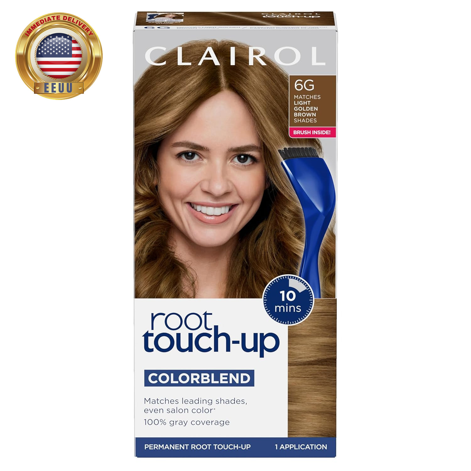 Root Touch-Up by Nice'N Easy Permanent Hair Dye, 6G Light Go