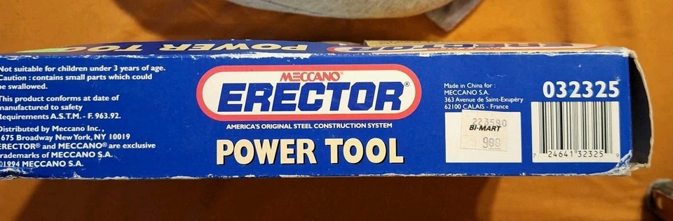 Vintage 1994 Meccano Erector Power Tool #2325 Cordless Screwdriver New  - Image 3 of 4