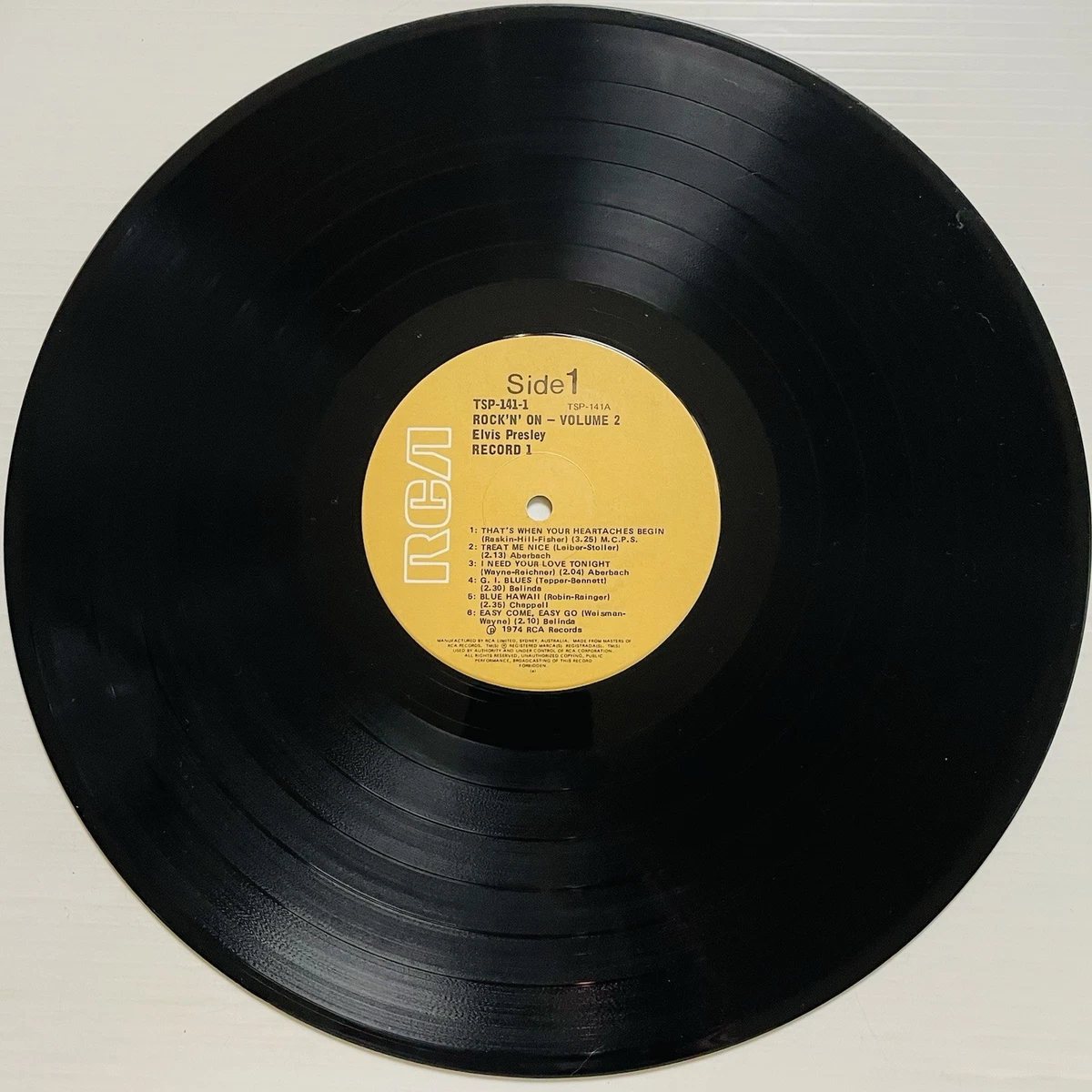 Elvis Presley Rock N On Volume 2 Vinyl Record 2x 12” 33 RPM TSP-141 RCA 1974