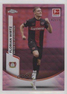 2023-24 Topps Chrome Bundesliga Pink Wave Refractor 42/75 Florian Wirtz #66 0ef9