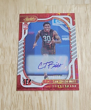 2022 Absolute CAM TAYLOR-BRITT Red Squares Autograph /50 Rookie Auto Bengals