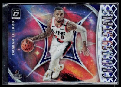 2019-20 Donruss Optic Damian Lillard Fantasy Stars Holo #9 Trail Blazers