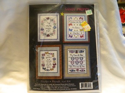 C-25 NEW SANDI PHIPPS COUNTED CROSS-STITCH KIT  TEACHER-FRIENDS 