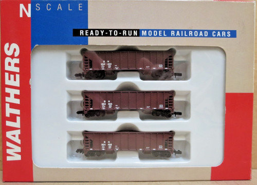 Tolva de lastre Walthers 932-38706 BN Burlington Northern paquete de 3 sin usar, en caja escala N | Condition: New