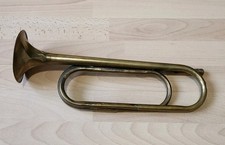 Clairon Ancien en Laiton Déco Fanfare Instrument de Musique Vintage