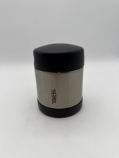 Thermos Stainless Steel Silver  Black Funtainer 10 Oz Vacuum Insulated Food Jar