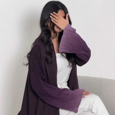 Dubai Women Abaya Long Maxi Dress Open Cardigan Loose Kimono Islamic Kaftan Arab