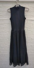 New Gap Modern Mockneck Mixed Media Maxi dress Women's Size XS Petite