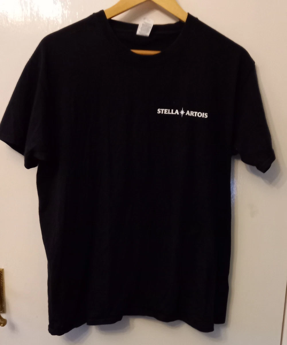 T-shirt Homme Stella Artois Blanc Taille XL - Tee-shirt Promotionnel Alfred Hitchcock Bière Lager - Neuf Avec étiquette