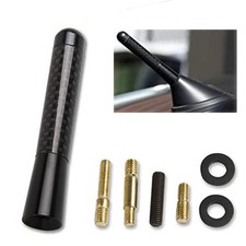 3inch Carbon Car Antenna Fiber Radio Fm Am Antena Kit Universal W Screw
