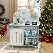 Kids Play Kitchen Set, Toddler Pretend Play kitchen with Cooking Accessories