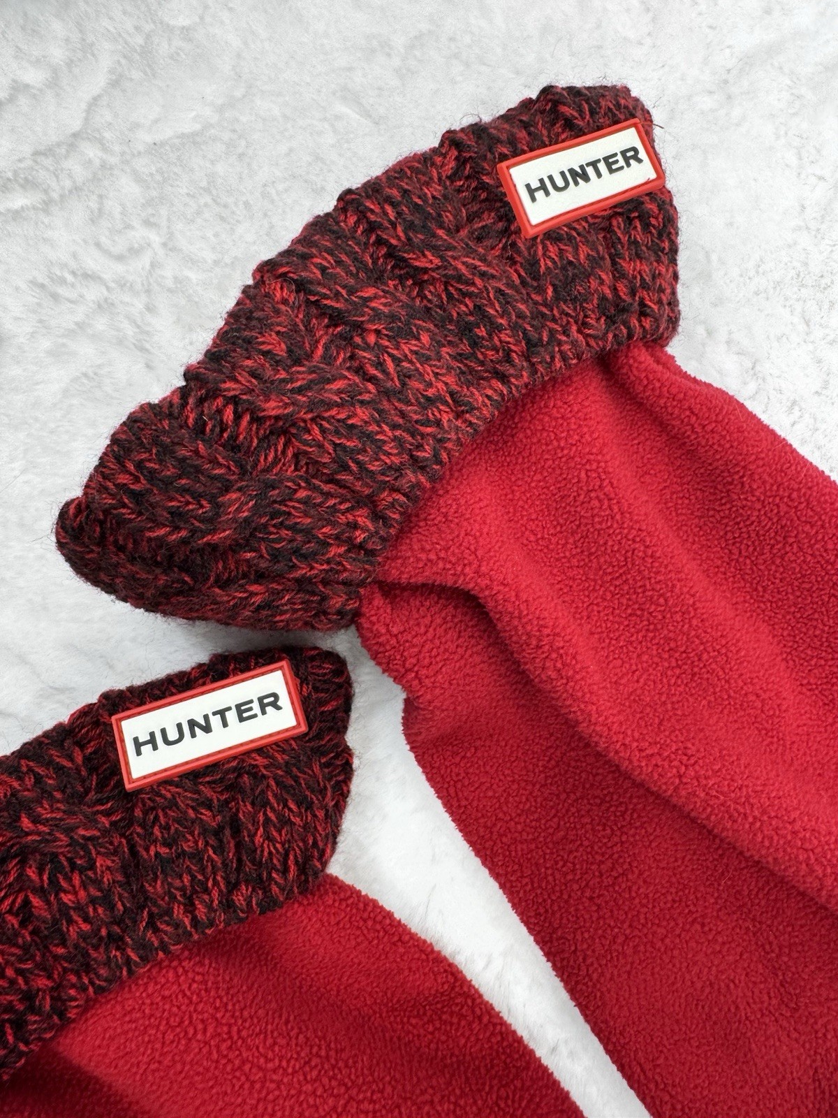 Hunter Boot Liners Inserts Socks Red Large Shoe S… - image 3