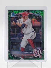 ETHAN PETRY 2025 BOWMAN CHROME DRAFT 1ST GREEN GRASS REFRACTOR /99 Q2754