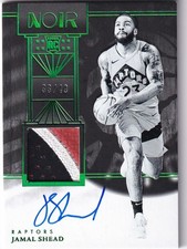 2024-25 Panini Noir NBA No. 327 Jamal Shead Rookie Patch On-Card Auto 33/49