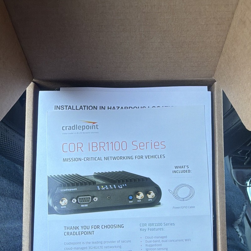 Cradlepoint COR IBR1100LP4 LTE Router Wi-Fi 802.11n 2 LAN 1 WAN Gigabit