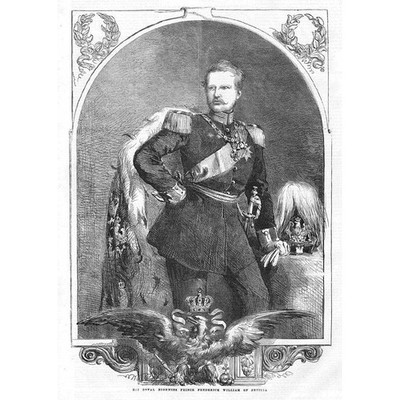 His Royal Highness Prince William Frederick of Prussia - Antique Print 1858