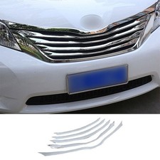 For Toyota Sienna 2011-2017 Chrome Abs Front Center Mesh Grille Grill Strip Trim