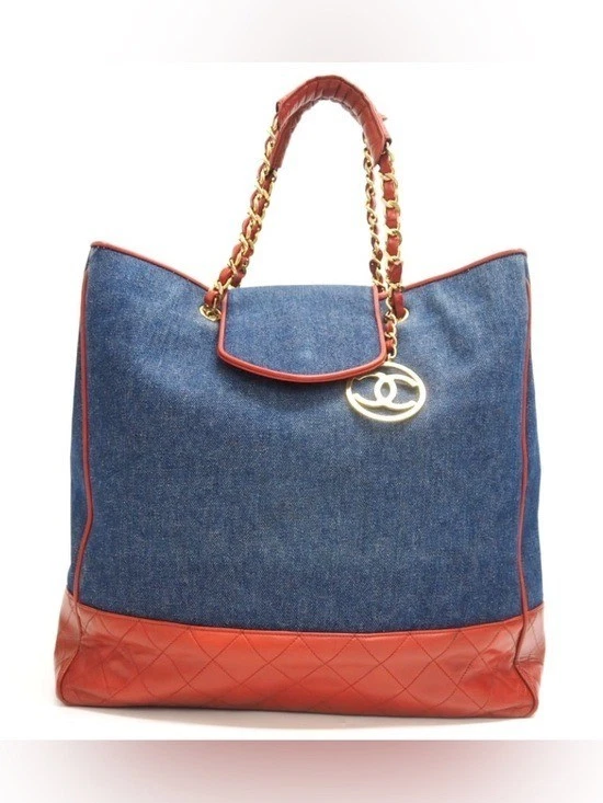 CHANEL Tote Blue Bags & Handbags for Women for sale | eBay