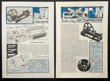 Double Acting Compressor 1942 HowTo PLANS Could convert to Steam Engine
