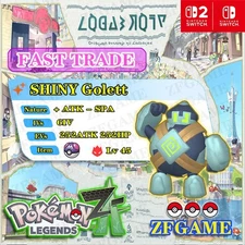 ✨6IV SHINY Golett + EVS 🚀 POKEMON LEGENDS ZA ✨Online delivery⚡ALPHA