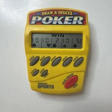 Radica Sports Draw and Deuces Poker Handheld Electronic Game Yellow Model 3414