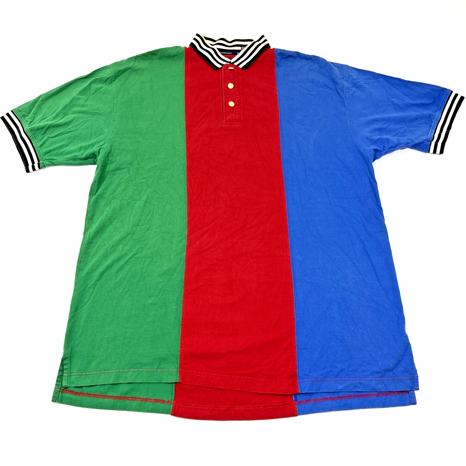 Vintage 90s Payne Stewart Golf Polo Men’s L Color Block Baggy Preppy Collar Golf