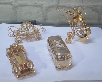 4 x Crystal Temptations 24k vergoldet mit Swarovski Kristallen Restposten