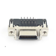 2Pcs SCSI Female 20 Pin MDR CN Slot Type Right Angle 90 Degree Connector Adapter